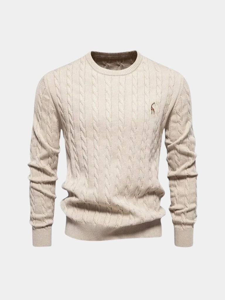 Cotton  Crew Neck Pullover Sweater - CAAYWORLD CAAYWORLD