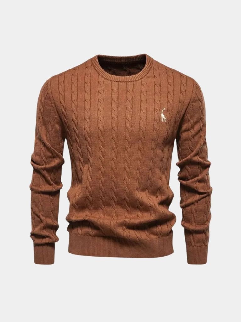 Cotton  Crew Neck Pullover Sweater - CAAYWORLD CAAYWORLD