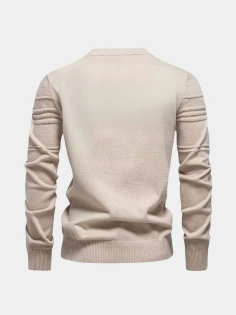 Cotton Knitted Stripped Crew Neck Pullover Sweater - CAAYWORLD CAAYWORLD