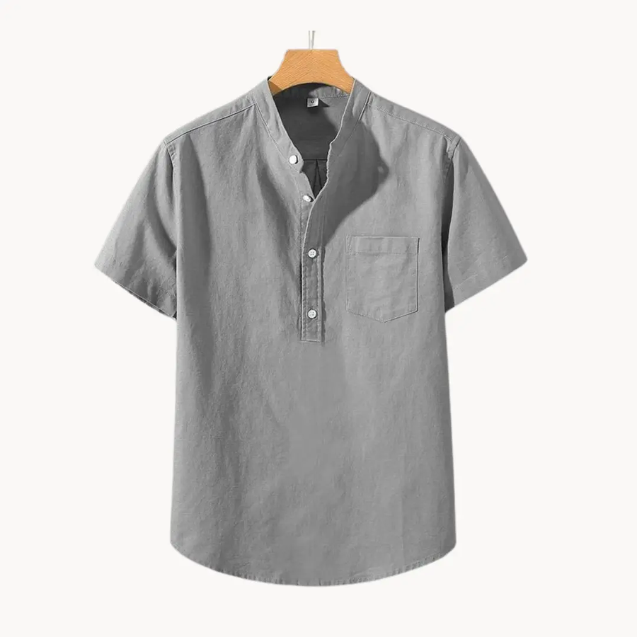 Cotton-Linen Blend - Polo Shirt CAAYWORLD