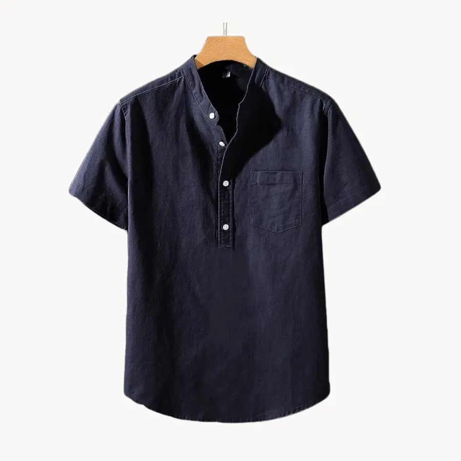 Cotton-Linen Blend - Polo Shirt CAAYWORLD
