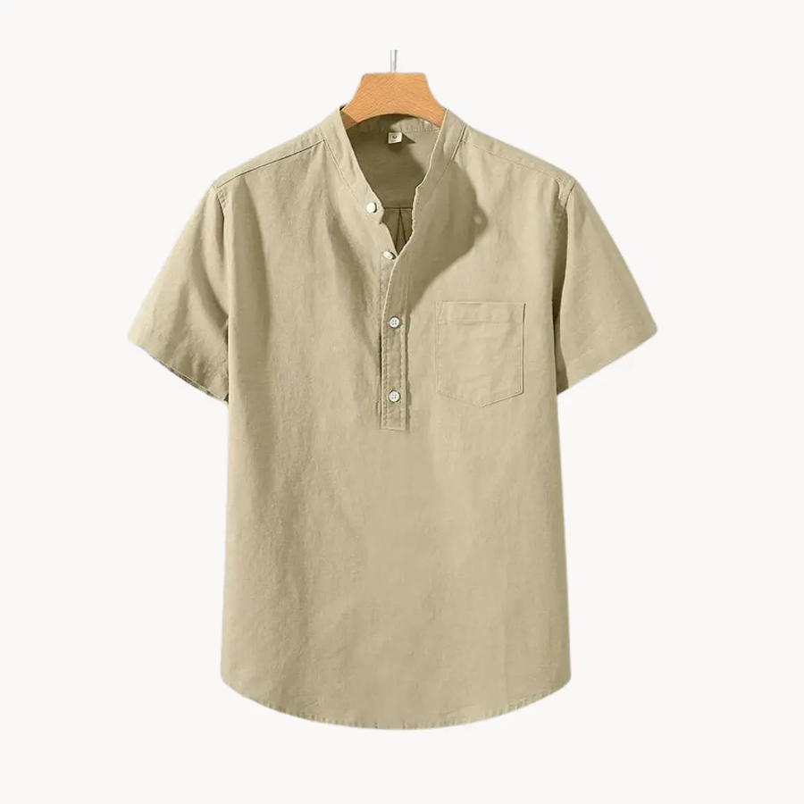 Cotton-Linen Blend - Polo Shirt CAAYWORLD