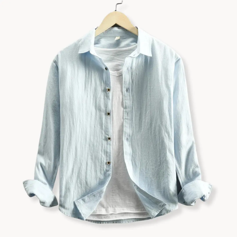 Cotton Linen Button-Up - Shirt CAAYWORLD