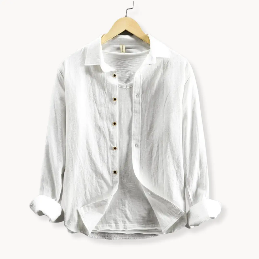 Cotton Linen Button-Up - Shirt CAAYWORLD