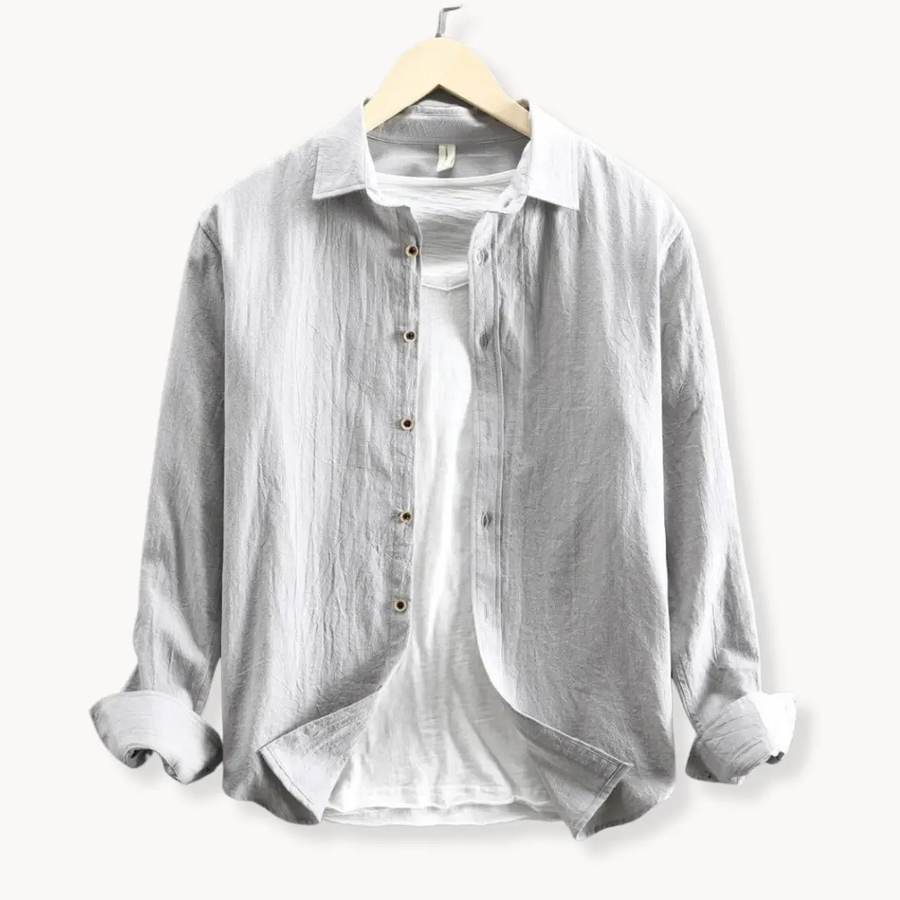 Cotton Linen Button-Up - Shirt CAAYWORLD