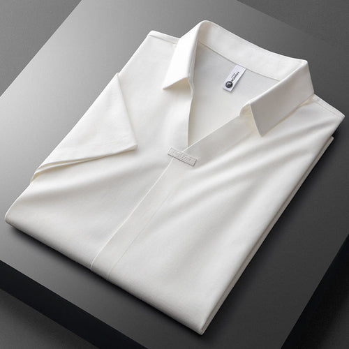 Cotton-Silk Blend Short Sleeve - Polo CAAYWORLD MEN
