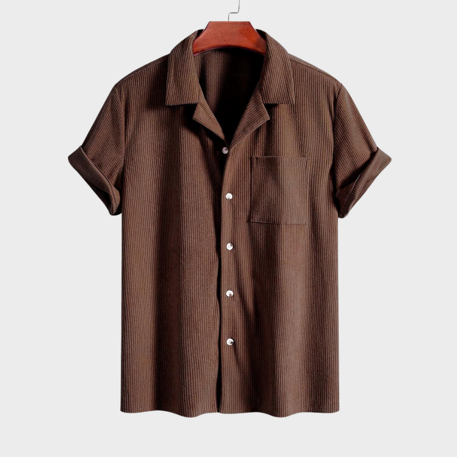 Cuban Collar Corduroy - Shirt CAAYWORLD MEN