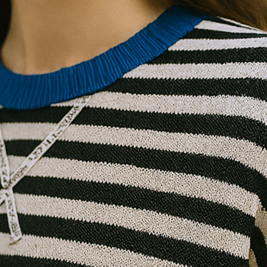 Dahlia - Striped Cotton Sweater CAAYWORLD WOMEN