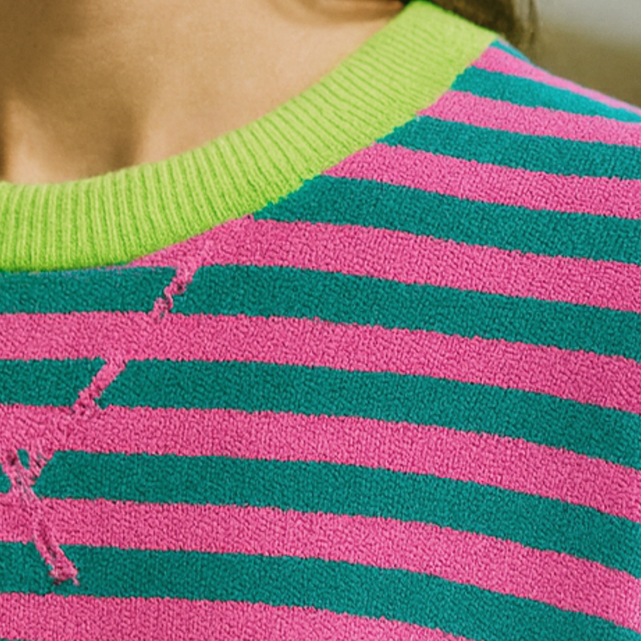 Dahlia - Striped Cotton Sweater CAAYWORLD WOMEN
