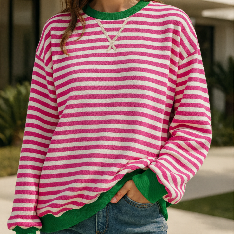 Dahlia - Striped Cotton Sweater CAAYWORLD WOMEN