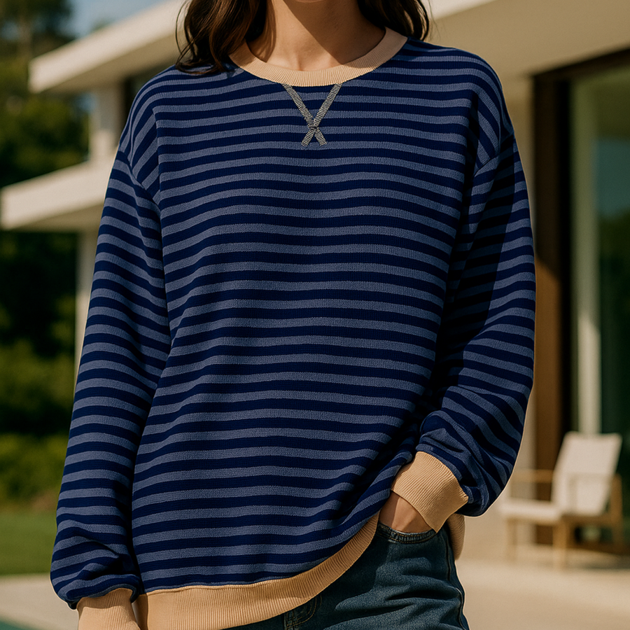 Dahlia - Striped Cotton Sweater CAAYWORLD WOMEN