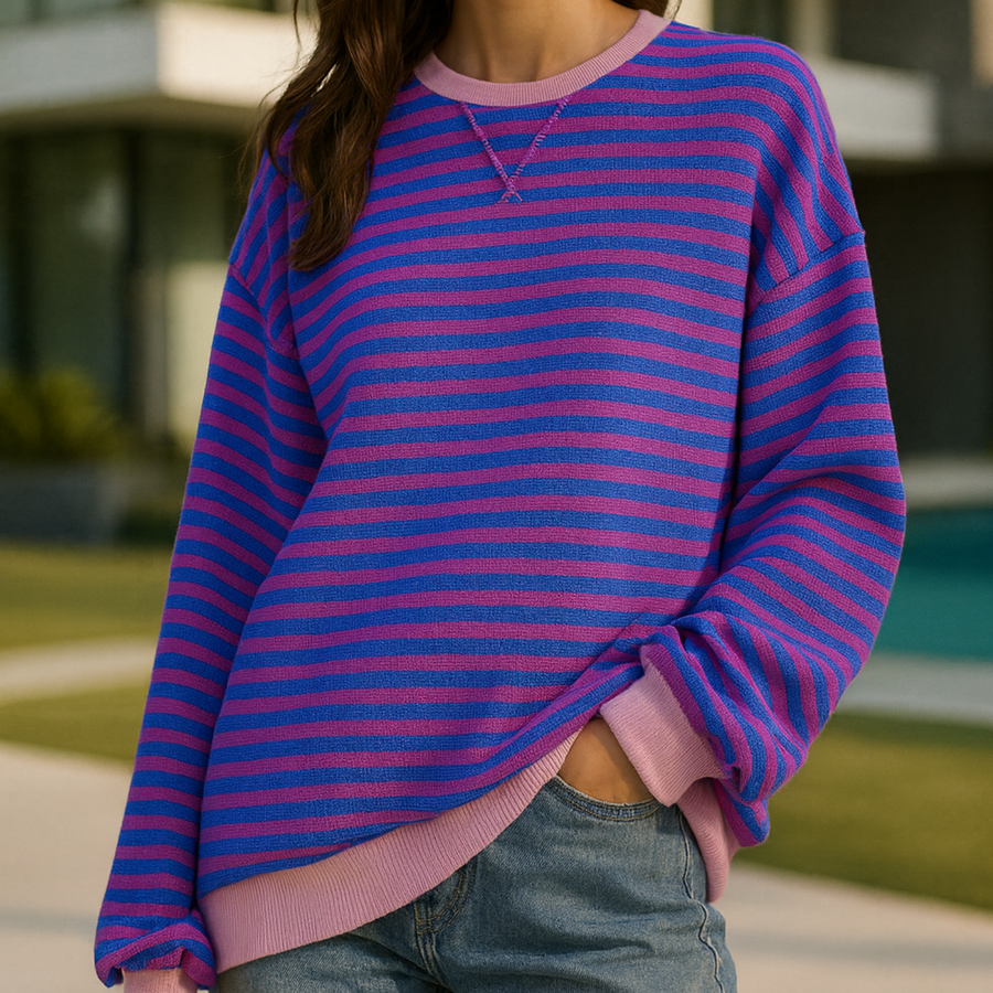 Dahlia - Striped Cotton Sweater CAAYWORLD WOMEN