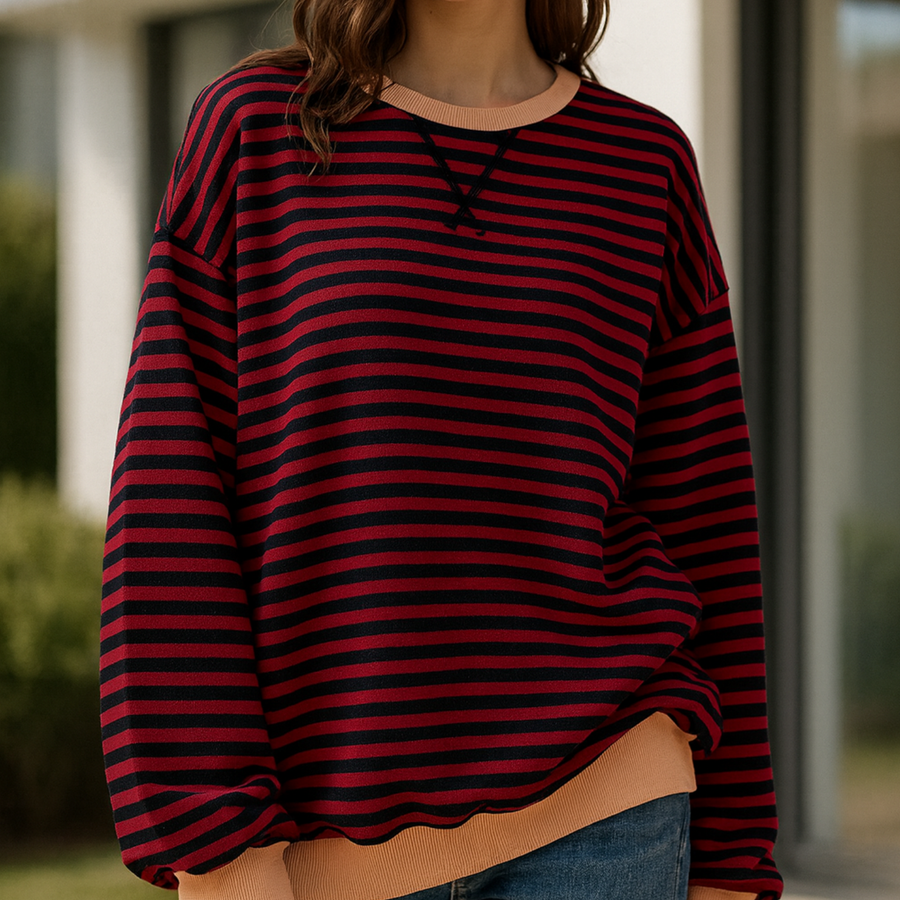 Dahlia - Striped Cotton Sweater CAAYWORLD WOMEN
