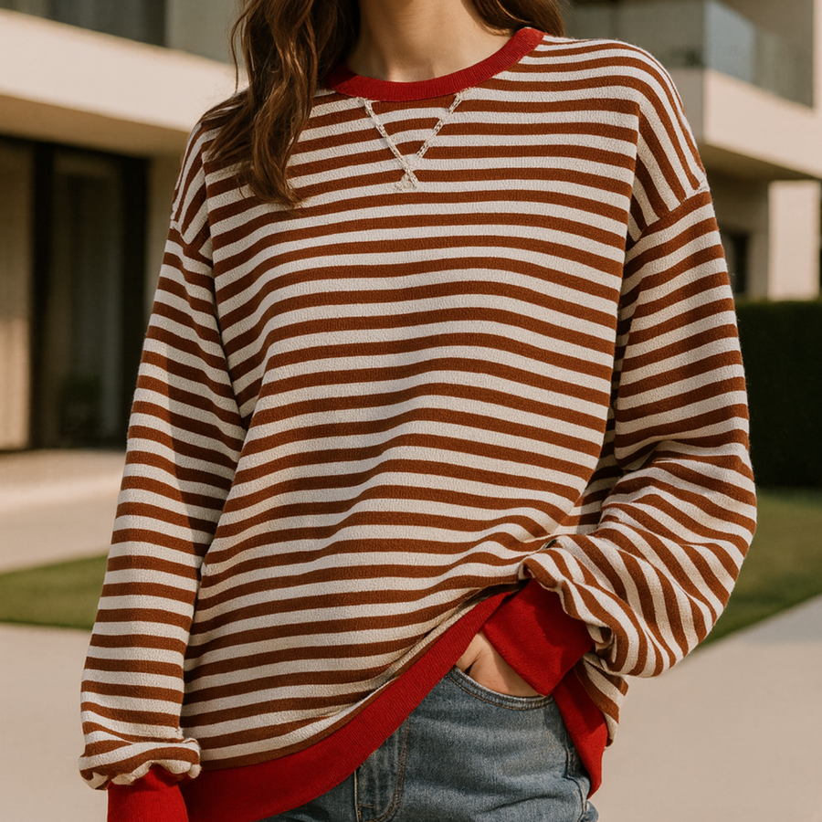 Dahlia - Striped Cotton Sweater CAAYWORLD WOMEN