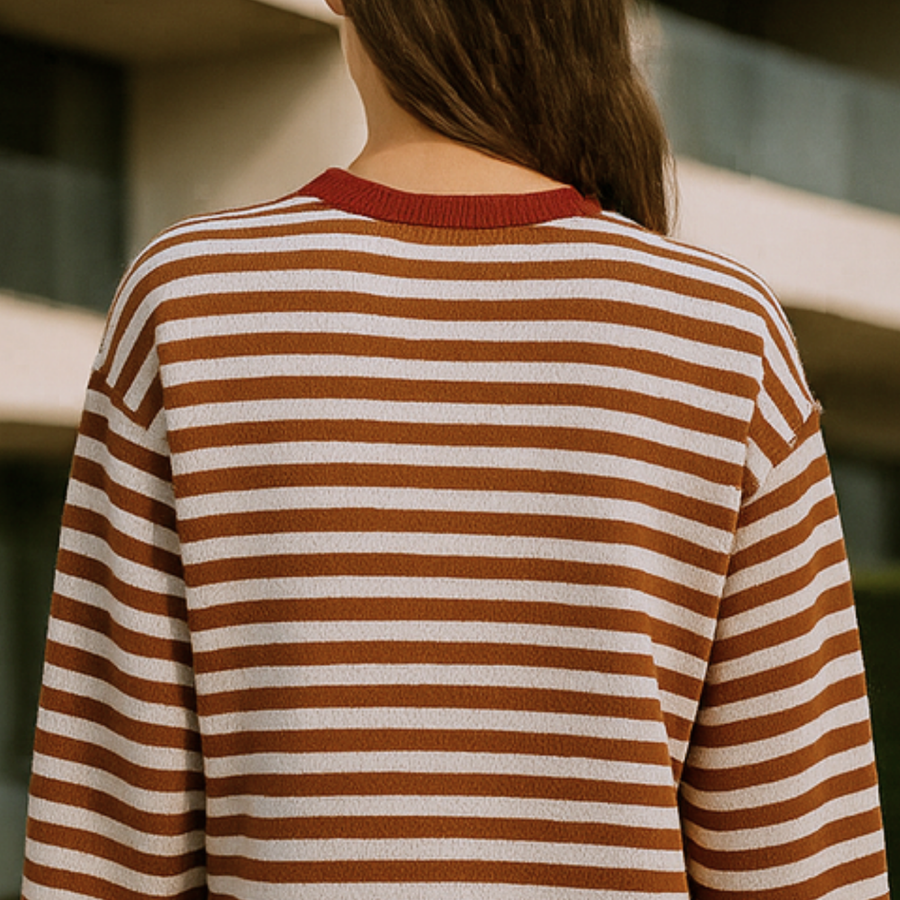 Dahlia - Striped Cotton Sweater CAAYWORLD WOMEN