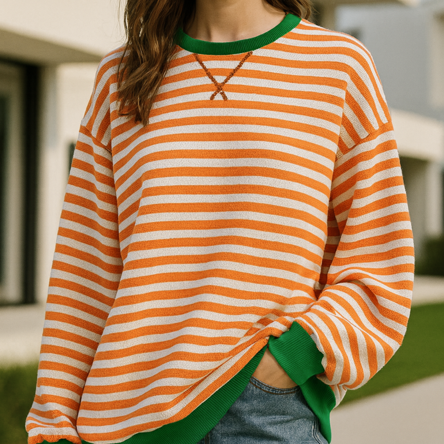 Dahlia - Striped Cotton Sweater CAAYWORLD WOMEN