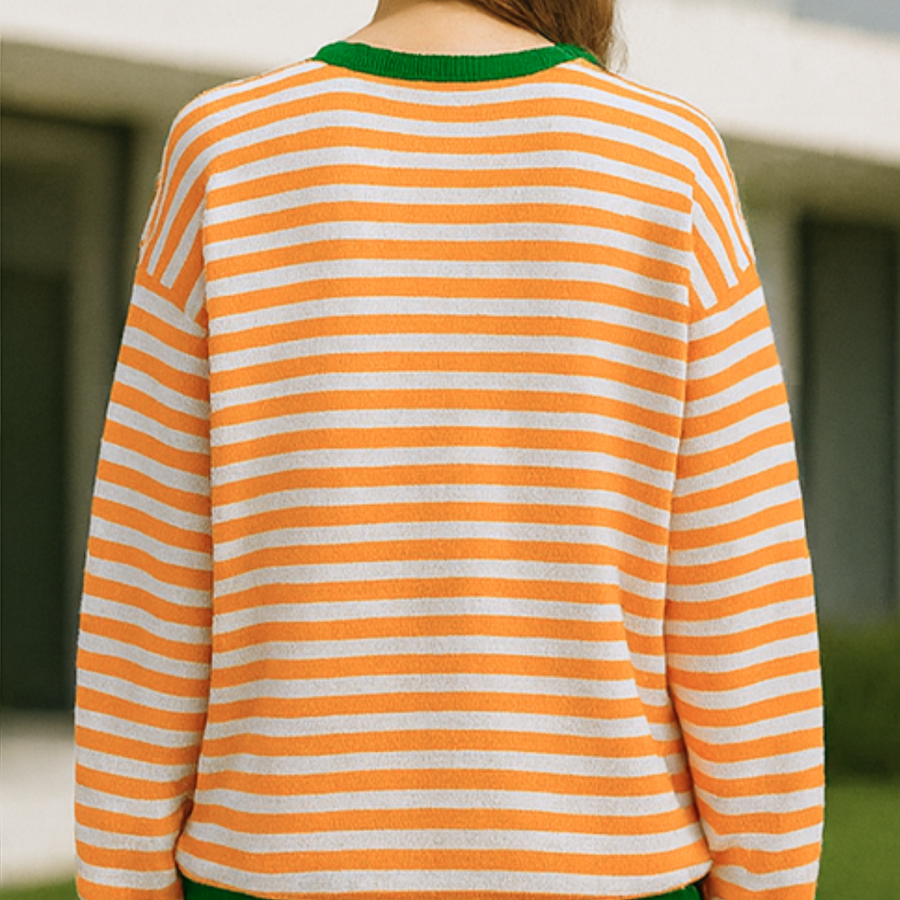 Dahlia - Striped Cotton Sweater CAAYWORLD WOMEN