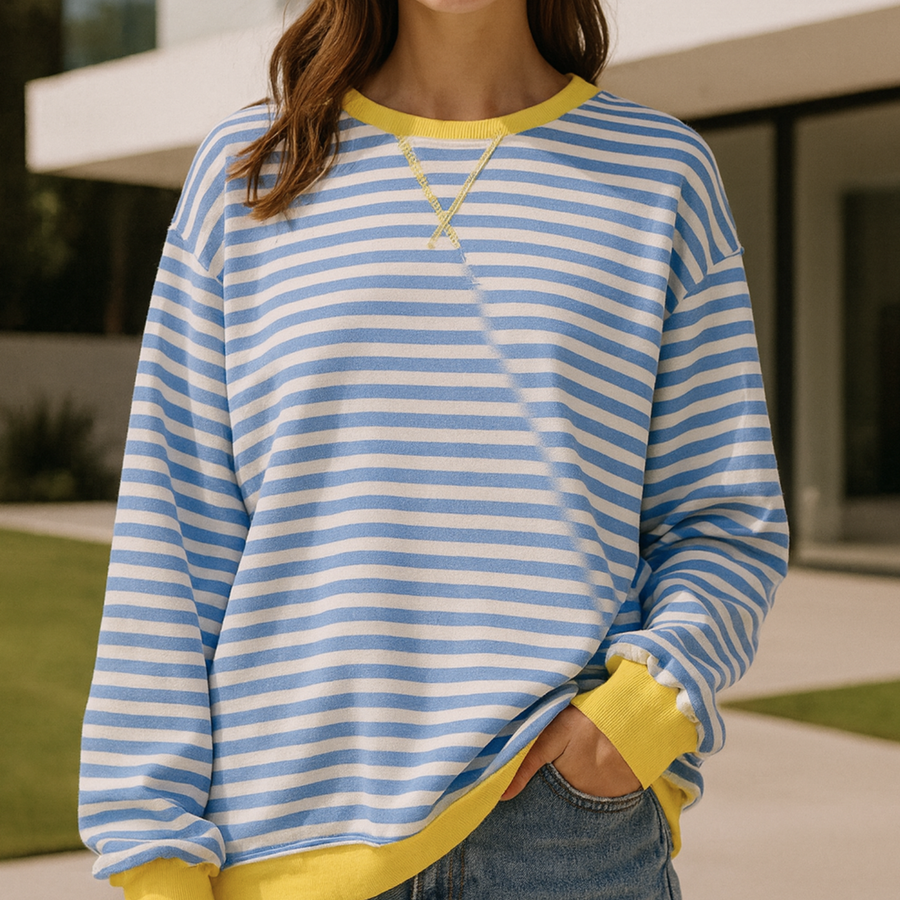 Dahlia - Striped Cotton Sweater CAAYWORLD WOMEN