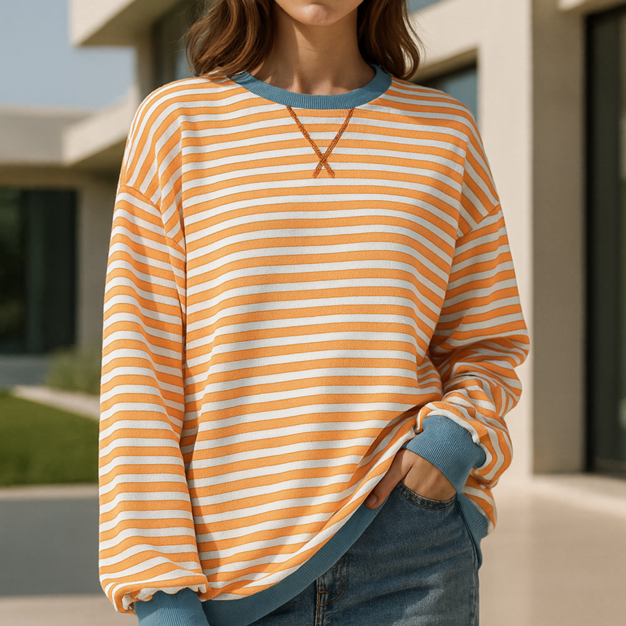 Dahlia - Striped Cotton Sweater CAAYWORLD WOMEN