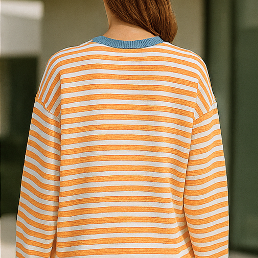 Dahlia - Striped Cotton Sweater CAAYWORLD WOMEN