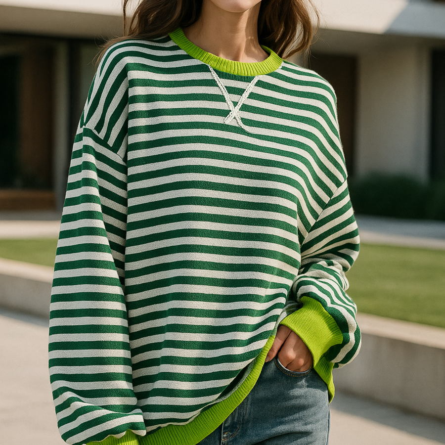 Dahlia - Striped Cotton Sweater CAAYWORLD WOMEN