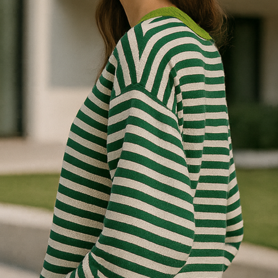 Dahlia - Striped Cotton Sweater CAAYWORLD WOMEN