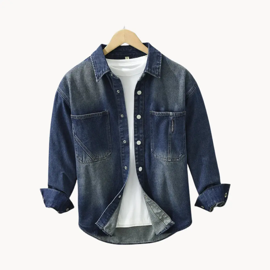 Dallas Blue Denim Button-Up - Shirt CAAYWORLD