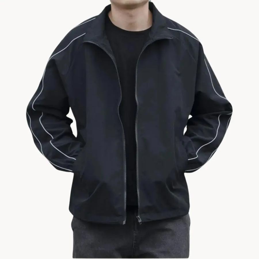 Dash-Stripe Zip-Up Athletic - Track Jacket CAAYWORLD