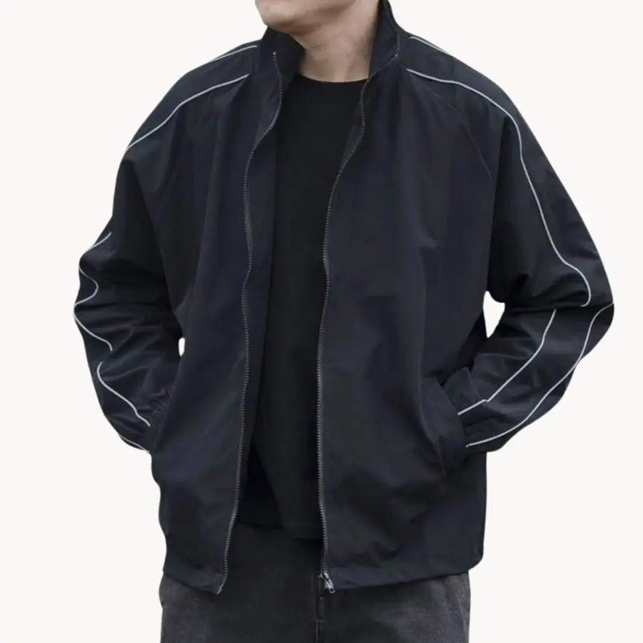 Dash-Stripe Zip-Up Athletic - Track Jacket CAAYWORLD