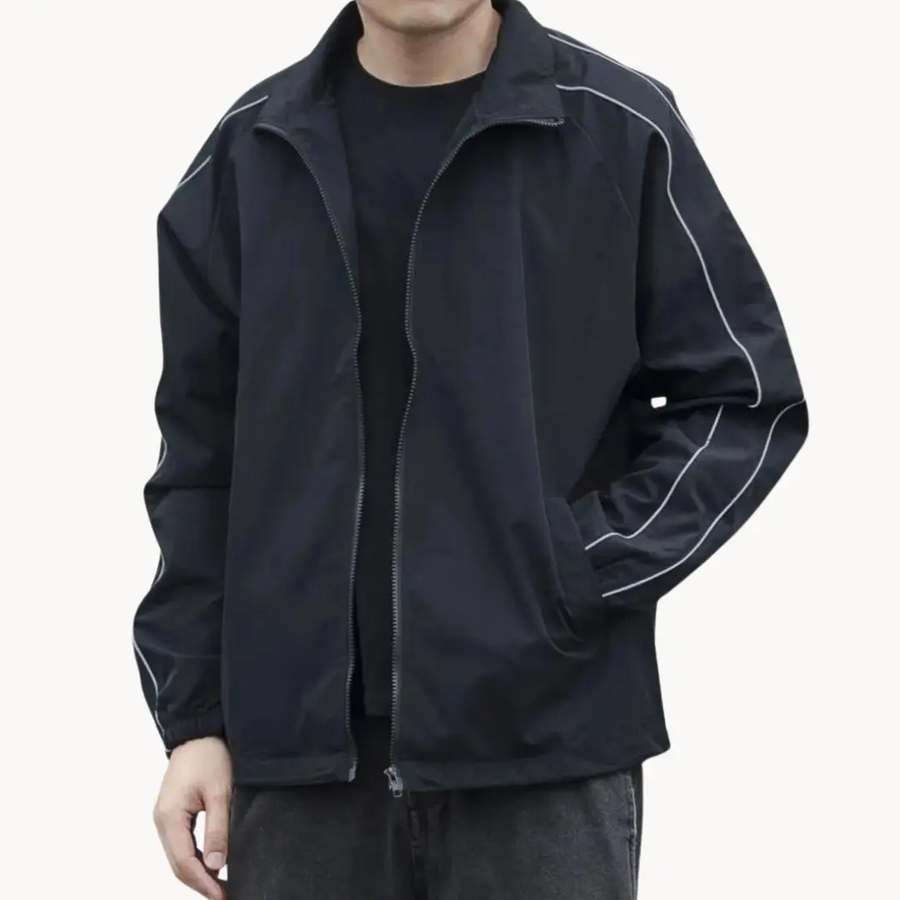 Dash-Stripe Zip-Up Athletic - Track Jacket CAAYWORLD