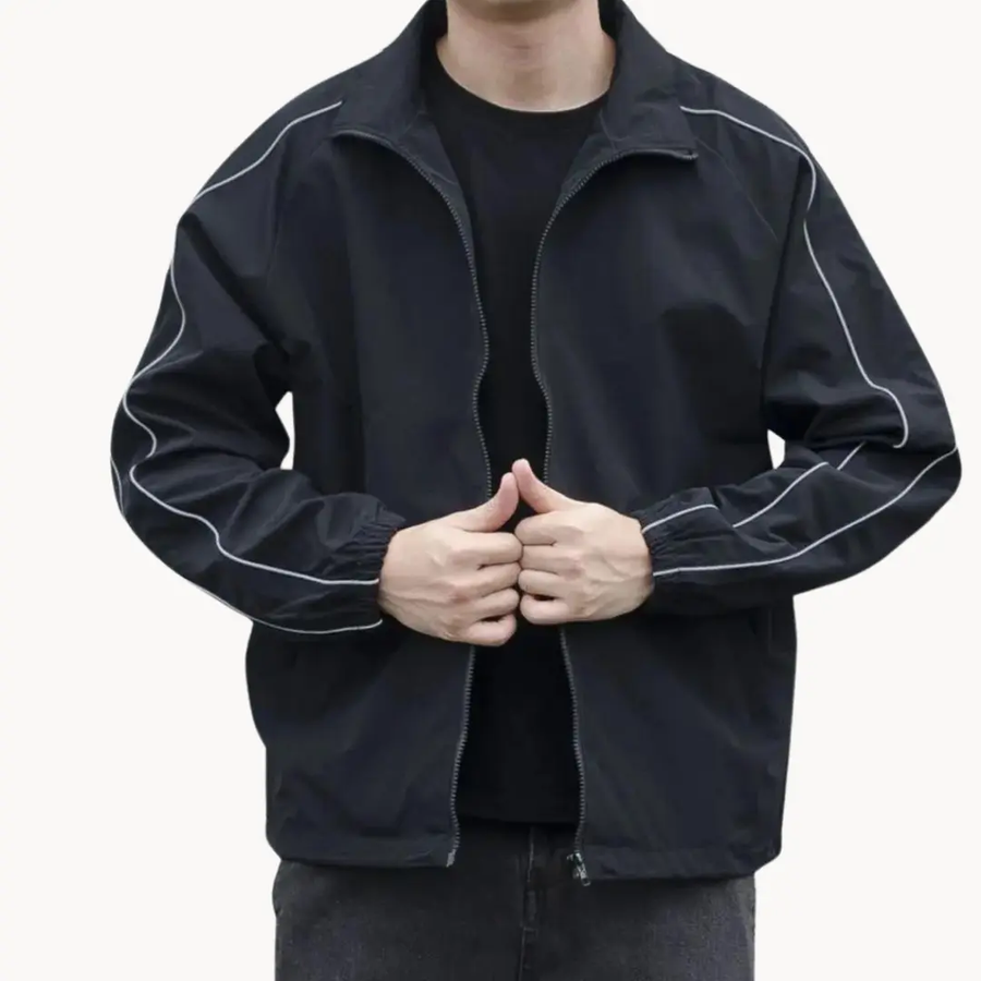 Dash-Stripe Zip-Up Athletic - Track Jacket CAAYWORLD