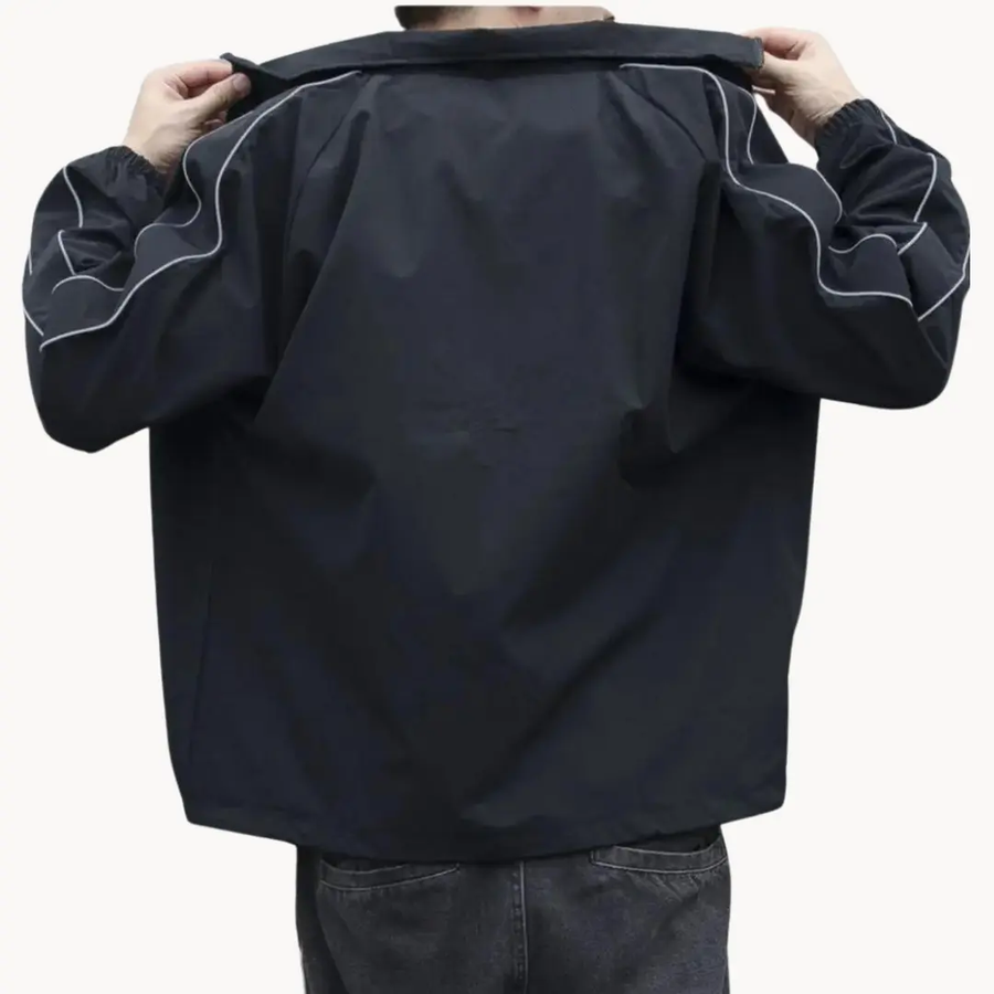 Dash-Stripe Zip-Up Athletic - Track Jacket CAAYWORLD