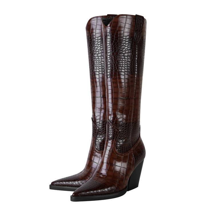 Westies Croc Leather Boots