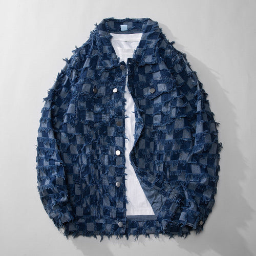 Distressed Blue Denim - Shirt CAAYWORLD MEN