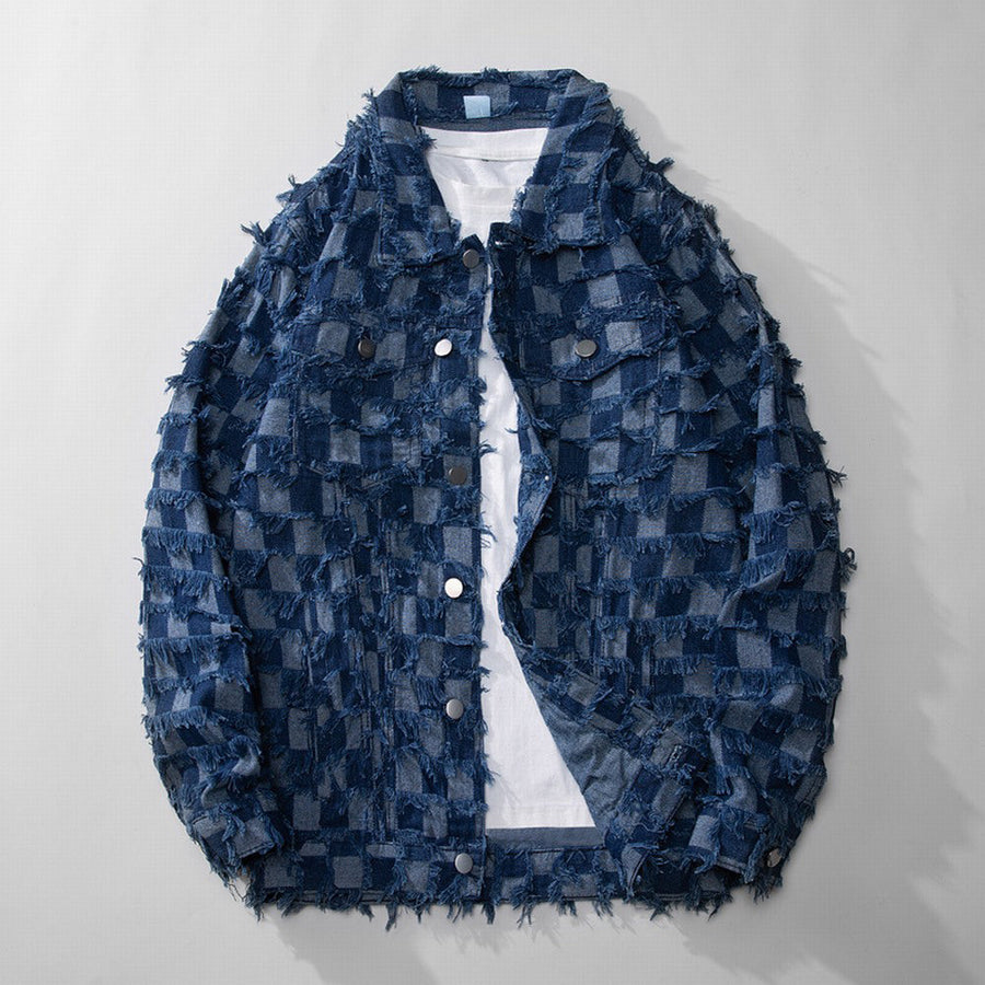 Distressed Blue Denim - Shirt CAAYWORLD MEN