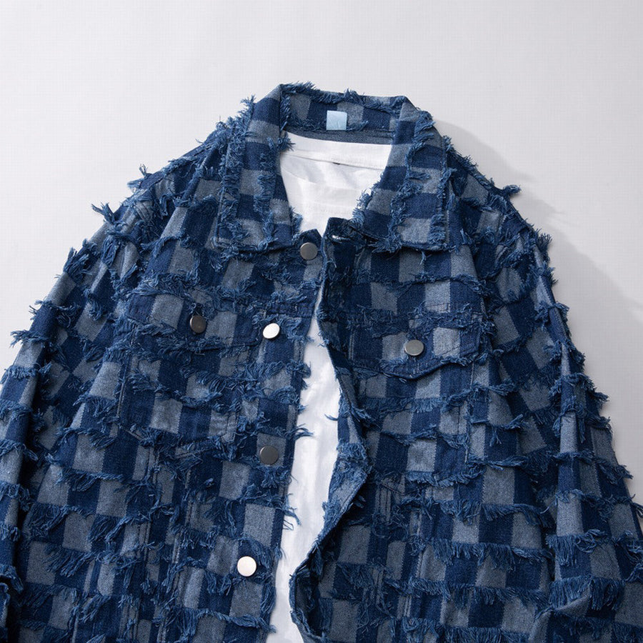 Distressed Blue Denim - Shirt CAAYWORLD MEN