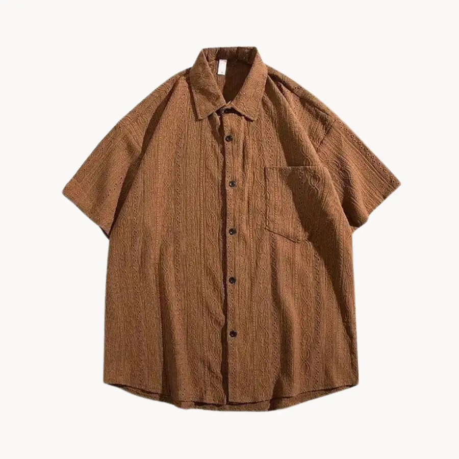 Driftwood Oversized Button-Front - Polo Shirt CAAYWORLD