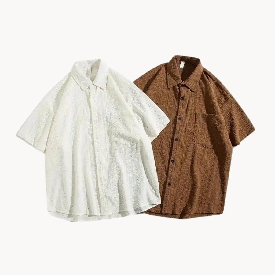Driftwood Oversized Button-Front - Polo Shirt CAAYWORLD