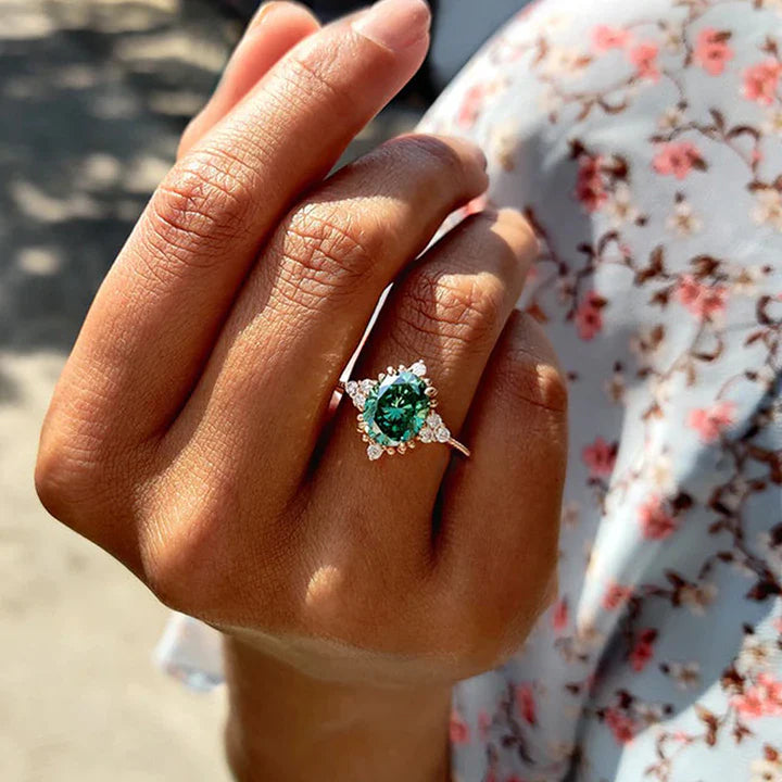 Vintage Paraiba Tourmaline Engagement Ring In Sterling Silver Shineofidamond
