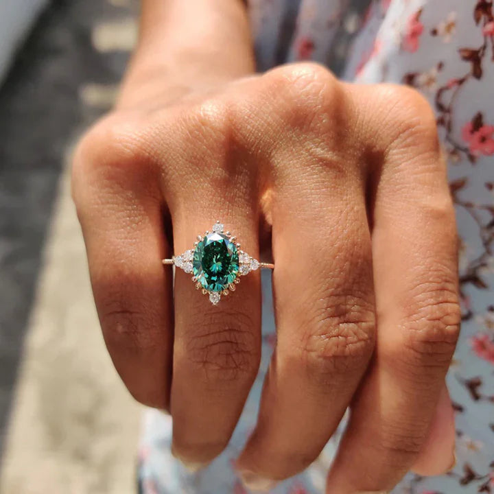 Vintage Paraiba Tourmaline Engagement Ring In Sterling Silver Shineofidamond