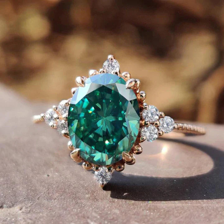 Vintage Paraiba Tourmaline Engagement Ring In Sterling Silver Shineofidamond
