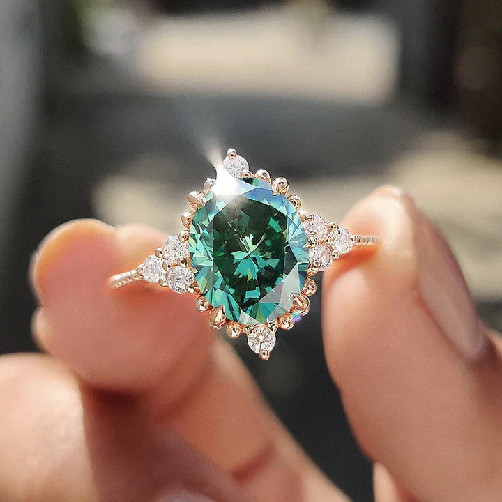 Vintage Paraiba Tourmaline Engagement Ring In Sterling Silver Shineofidamond