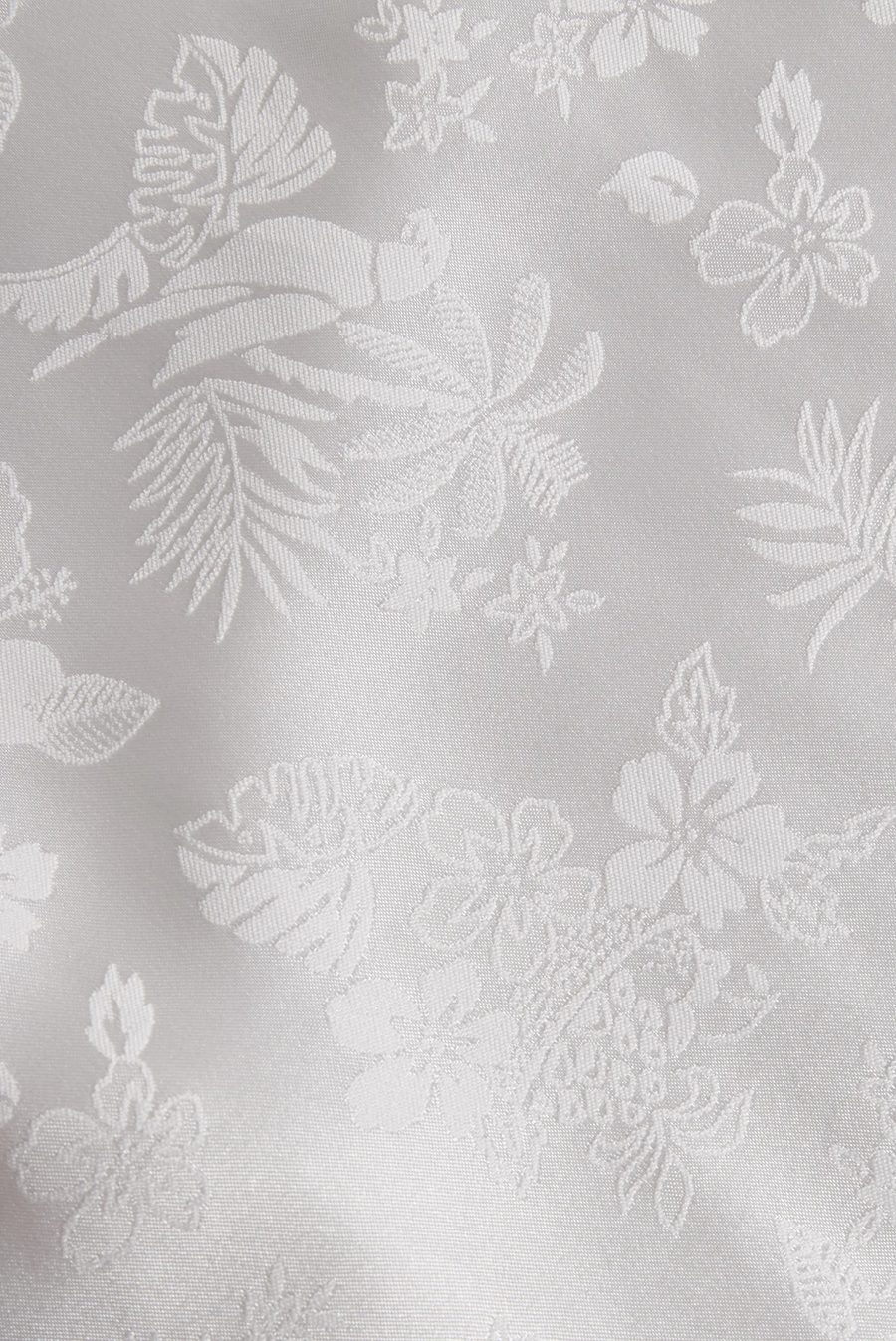Elegant Ivory Satin Jacquard - Women's Shirt CAAYWORLD