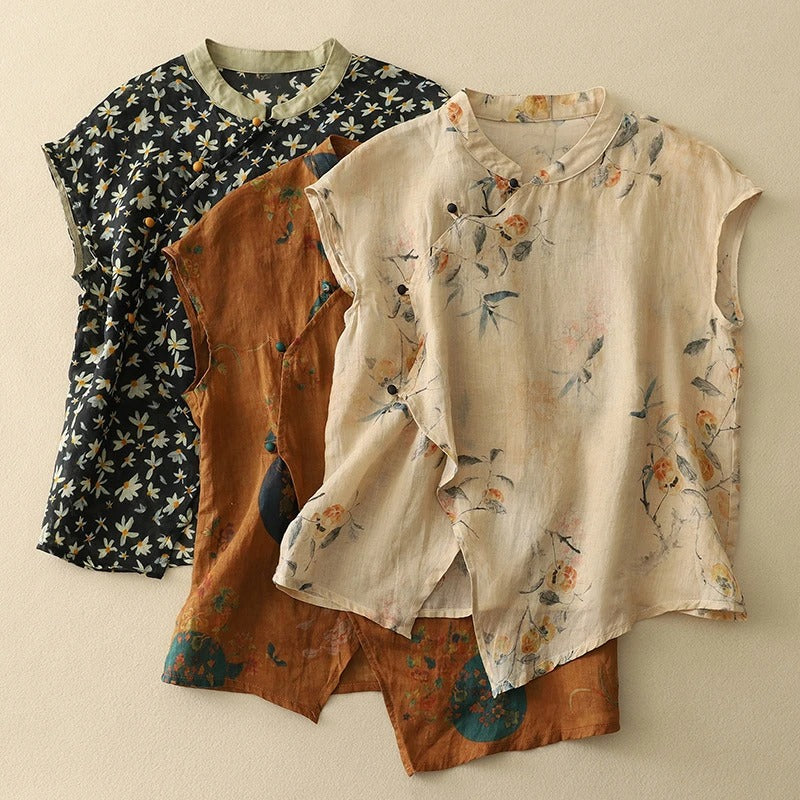 Elegant Linen - Blouse CAAYWORLD