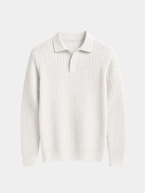 Elegant Open Collar Long Sleeve Polo - CAAYWORLD CAAYWORLD