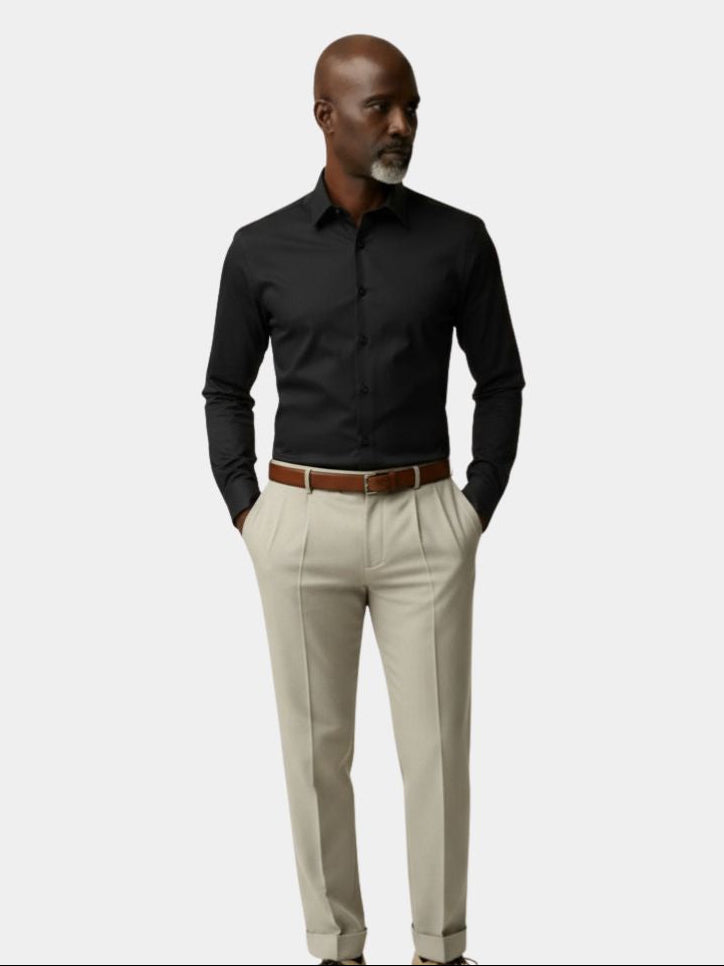 Elegant Spearpoint Collar Shirt - CAAYWORLD CAAYWORLD