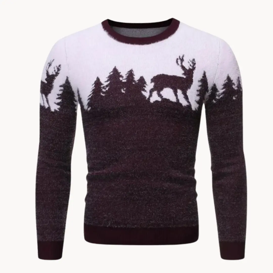 Elk Motif Knit - Sweater CAAYWORLD