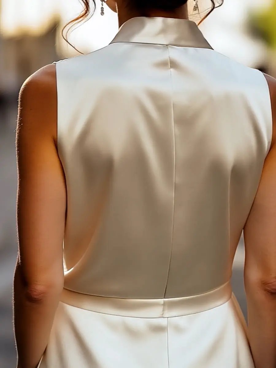 Embroidered V‑Neck Wrap Tie Waist - Blouse CAAYWORLD
