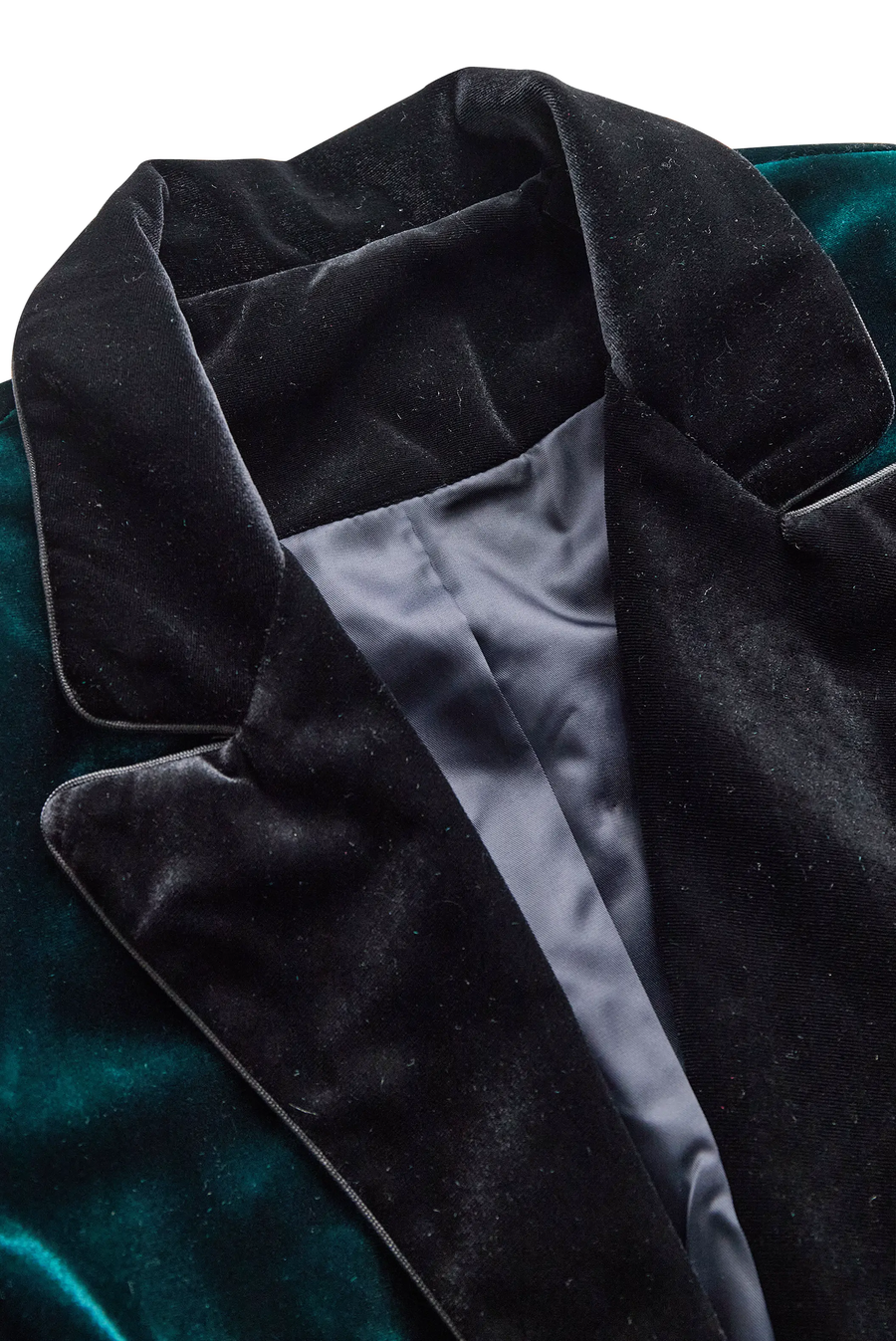 Emerald Velvet with Satin Lapels & Rose Embroidery - Blazer CAAYWORLD