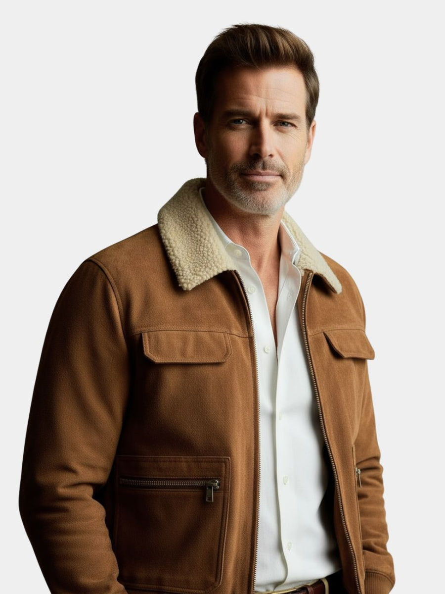 Essential Fleece Suede Jacket - CAAYWORLD CAAYWORLD